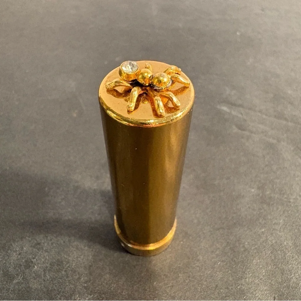 Vintage Rare Salvador Flato Spider Brass Lipstick Case